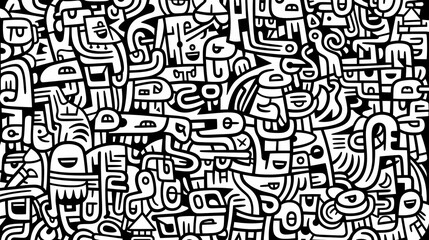 Abstract seamless doodle background, artistic backdrop
