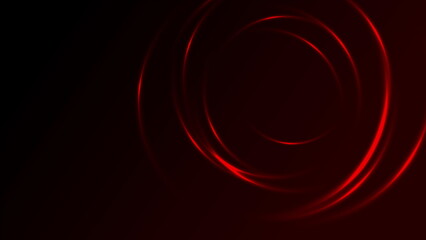 Bright red neon glowing shiny circles abstract background