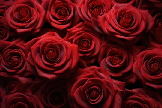 Summary: Red roses as a natural background.