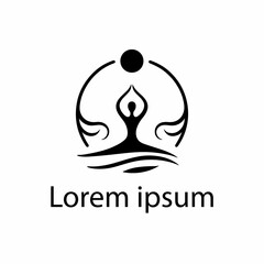 a yoga wellness logo design 
