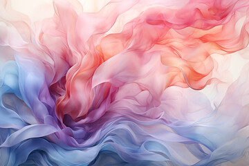 Fototapeta premium A vibrant abstract background with flowing waves of color. Generative Ai