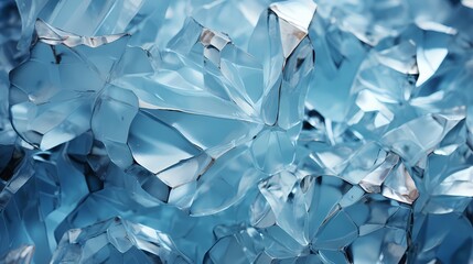 A macro view of crystallized ice on a winter window, forming intricate and delicate patterns