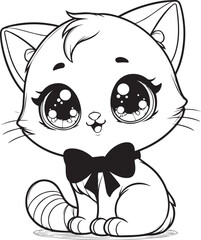 cartoon cat coloring page