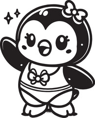 penguin coloring page