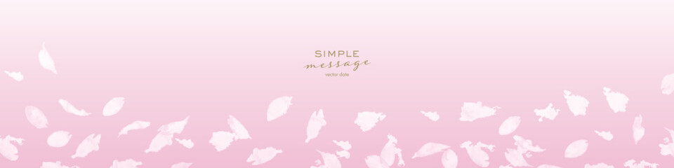 水彩画。桜が舞う水彩イラスト。春の桜ベクターイラスト。桜舞うピンクの和イメージ。Watercolor painting. Watercolor illustration of dancing cherry blossoms. Spring cherry blossom vector illustration. Japanese image of pink dancing cherry blosso