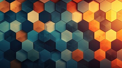  Geometric Hexagon Background, Generative Ai