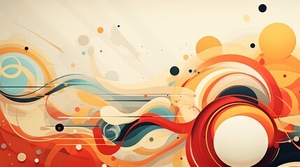 Vibrant abstract illustration: dynamic patterns and colors evoking creativity and imagination