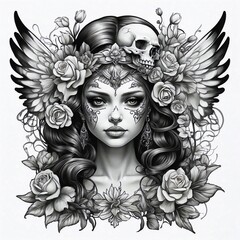 chicano girl tattoo style