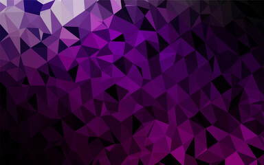Dark Purple vector blurry triangle pattern. Colorful illustration in Origami style with gradient. Textured pattern for background.