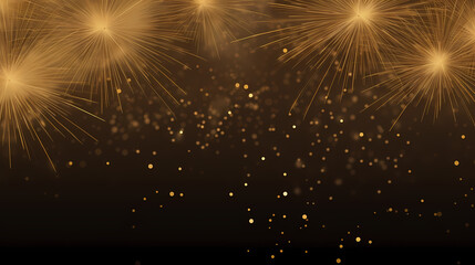 Fototapeta premium Happy New Year, burning fireworks with bokeh light background