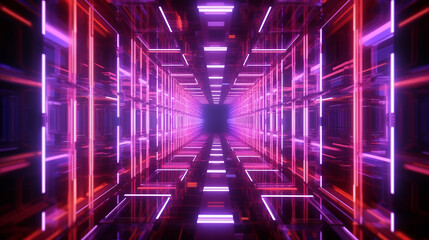  abstract tunnel background futuristic . 3D render