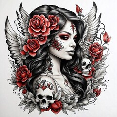 chicano girl tattoo style