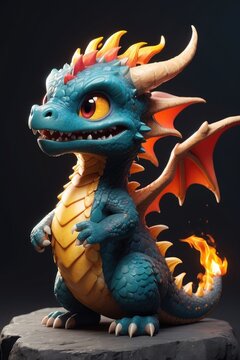 The cutest dragon character high definition