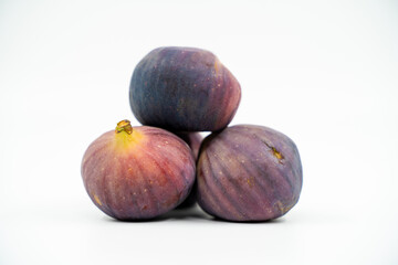 Figs close up on white background isolated.
