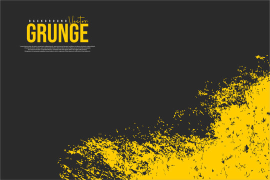 	
Black and yellow vector abstract grunge tire background
