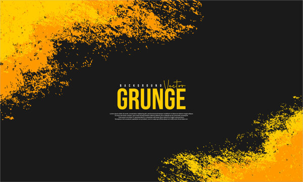 	
Black and yellow vector abstract grunge tire background