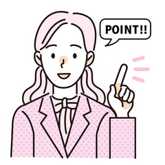 ポイントを説明する女性会社員 OL ビジネスウーマン