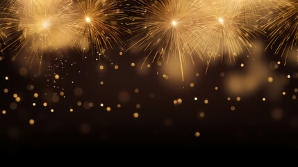 Fototapeta premium Beautiful creative holiday background. Fireworks and sparkles
