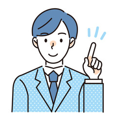 ポイントを指さす男性会社員 ビジネスマン