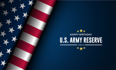 Fototapeta premium Happy Birthday US Army Reserve April 23 Background Vector Illustration