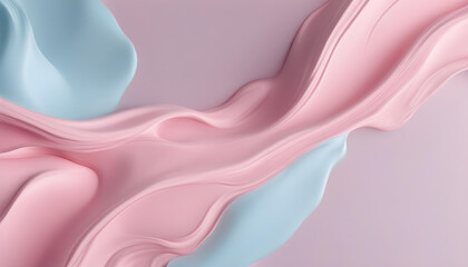 Abstract pastel pink color paint with pastel blue background.