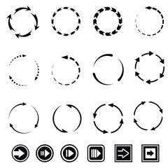 Rotation arrows icon vector illustration