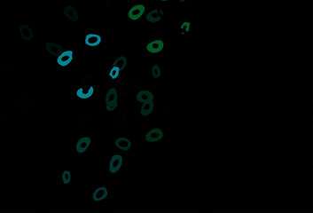 Dark Blue, Green vector backdrop with dots.