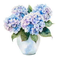 watercolor hydrangea clipart for graphic Isolated