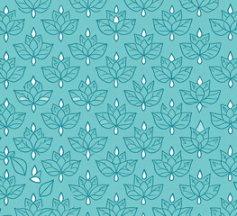 Floral Vintage Seamless Pattern for Wallpaper and Textile Design with Artistic Retro Flower Illustration in Damask Style on Antique Tile Background