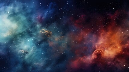 Cosmic Elements in Abstract Nebula Space Background