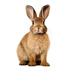 Obraz premium An image of a rabbit, clearly set against a crisp white backdrop, Ai Generated