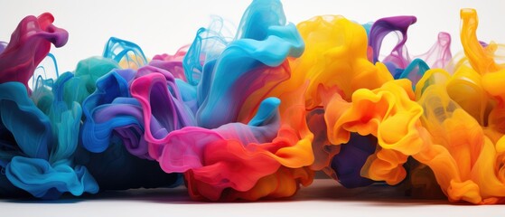 Vivid, contrasting colors in an abstract clash, forming a bold and energetic display, Ai Generated