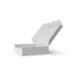 White Cardboard Packaging Box PNG