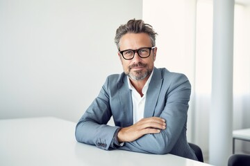 Elegance in Business: A Soft Minimalist Portrait"
"Azure Ambiance: Spanish School Inspired Business Commission"
"Modern Executive: Soft Minimalism on Shaped Canvas"
"Smiles in the Workspace: A Provia