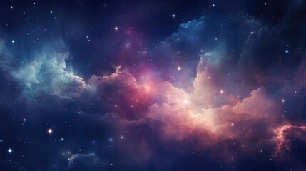 Cosmic Elements in Abstract Nebula Space Background