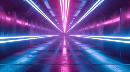 Abstract background of futuristic corridor