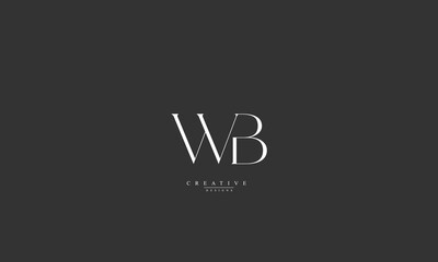 Alphabet letters Initials Monogram logo WB BW W B