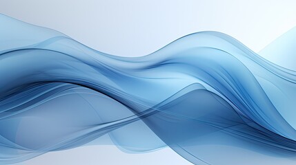 Blue Waves Transparent Abstract Background, Generative AI