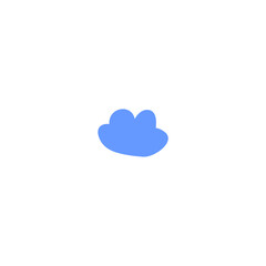 set of clouds in blue cloud