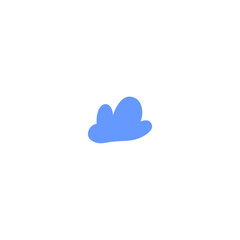 set of clouds in blue cloud