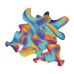 Abstract liquid art with a colorful fluid style