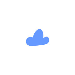 set of clouds in blue cloud