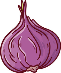 onion cartoon illustration isolated on white background