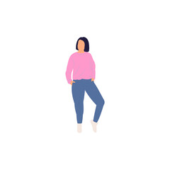 Fototapeta premium pose of a person wearing a pink outfit girl
