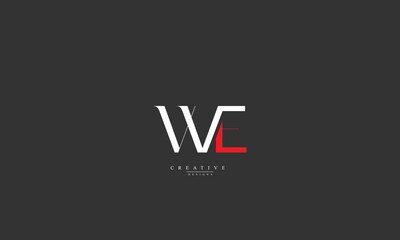 Alphabet letters Initials Monogram logo WE EW W E