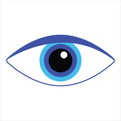 Blue evil eye, vector set eyes symbol, eye symbol, stock illustration.