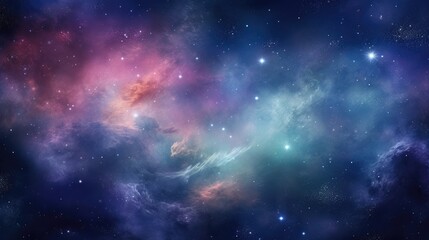 Fototapeta premium Cosmic Components within Abstract Nebulaic Space