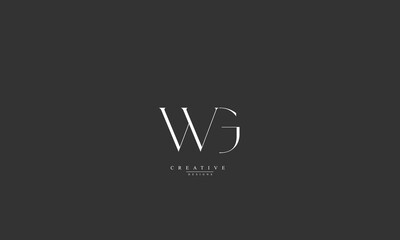 Alphabet letters Initials Monogram logo WG GW W G