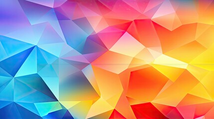 Rainbow Abstract Geometry Background, Generative AI
