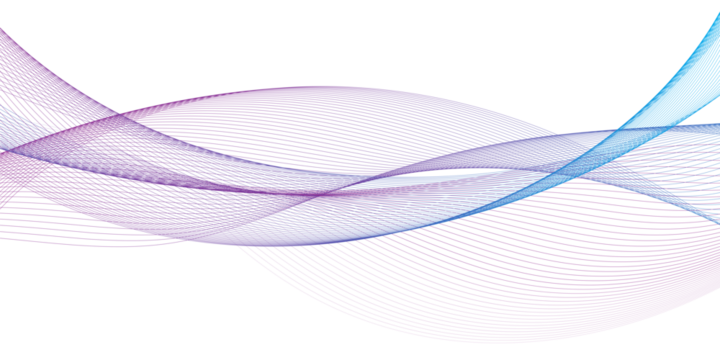 Modern abstract glowing wave background. Dynamic flowing wave lines design element. Futuristic technology concept. PNG file.